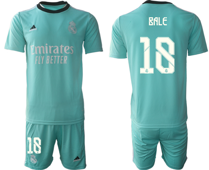 Men 2021-2022 Club Real Madrid second away Light blue #18 Soccer Jersey
